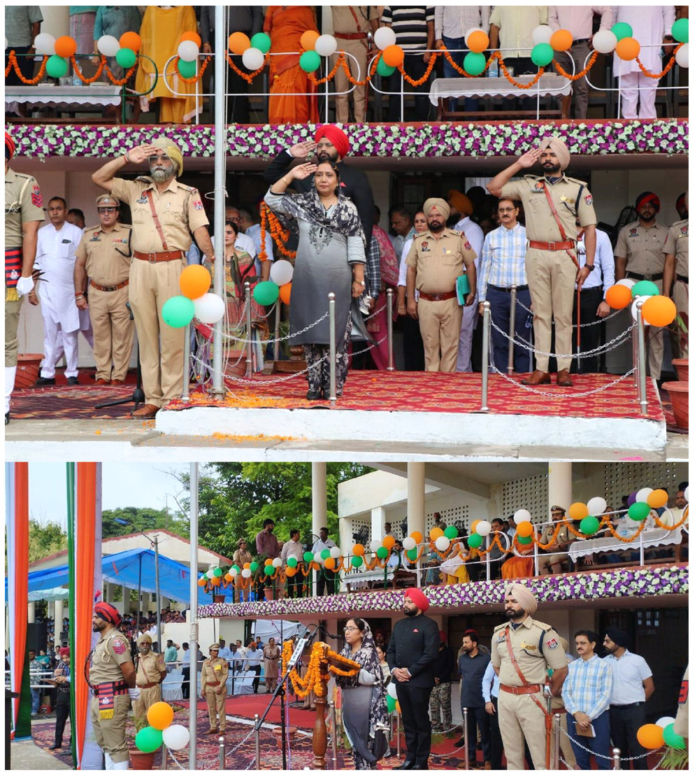 Social Security, Women and Child Development Minister Dr. Baljit Kaur hoisted the tricolor